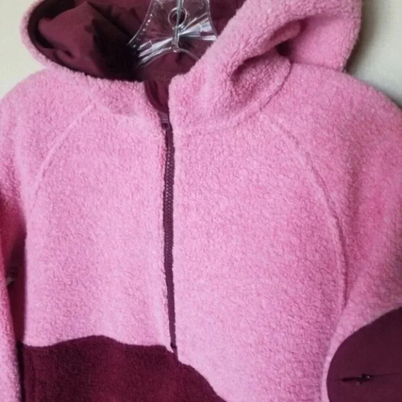 Outdoor Voices Pink Wool  Blend MegaFleece Half-Zip Hoodie S - Picture 8 of 12